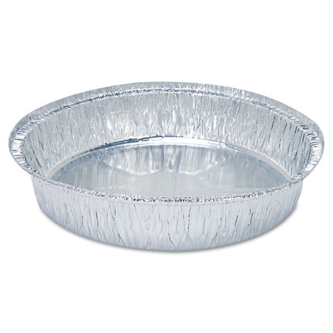 Round Aluminum Container, 48 Oz, 9" Diameter, Silver, 500/carton
