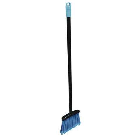 Lobby Dust Pan Broom, 36.86", Black/blue