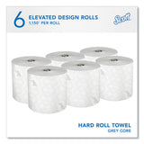 Pro Hard Roll Paper Towels With Elevated Scott Design For Scott Pro Dispenser, Gray Core Only, 1-ply, 1,150 Ft, 6 Rolls/ct