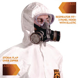 Coverall,hood,xl,25/ct,wh