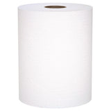 Universal 100% Recycled Fiber Hard Roll Paper Towels, 1-ply, 8" X 800 Ft, White, 6 Rolls/carton
