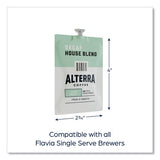 Alterra Decaf House Blend Coffee Freshpack, 0.25 Oz Pouch, 100/carton