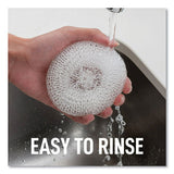 Greener Clean Recycled Scrubbing Circle, 3.5" Diameter, 0.7" Thick, White, 3/pack