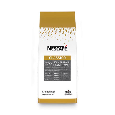 Classico 100% Arabica Roast Ground Coffee, Medium Blend, 2 Lb Bag, 6-carton