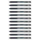 Inkjoy Gel Pen, Retractable, Medium 0.7 Mm, Black Ink, Black Barrel, Dozen
