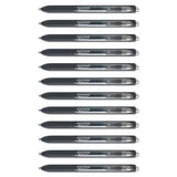 Inkjoy Gel Pen, Retractable, Medium 0.7 Mm, Black Ink, Black Barrel, Dozen