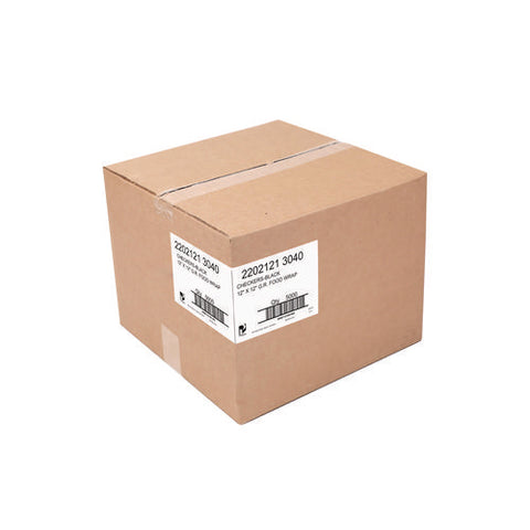 Grease-resistant Food Wrap, 12" X 12", Black Check, 5,000/carton