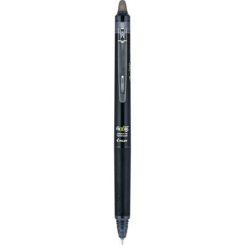 Frixion Synergy Clicker Erasable Gel Pen, Retractable, Extra-fine 0.5 Mm, Black Ink, Black/smoke Barrel, Dozen