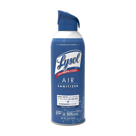 Air Sanitizer Spray, White Linen, 10 Oz Aerosol Spray, 6/carton