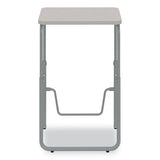 Alphabetter 2.0 Height-adjustable Student Desk With Pendulum Bar, 27.75" X 19.75" X 29" To 43", Pebble Gray