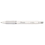 S-gel Fashion Barrel Pen, Retractable, Medium 0.7 Mm, Assorted Color Ink, White Barrel, 4/pack