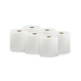 Hard Wound Roll Towel, 1-ply, 8” X 1,000 Ft, White, 6 Rolls/carton