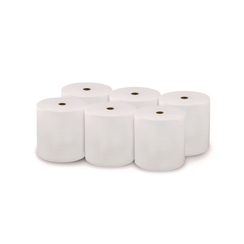 Hard Wound Roll Towel. 1-ply, 7” X 1,000 Ft, White, 6 Rolls/carton