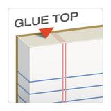 The Legal Pad" Glue Top Pads, Wide-Legal Rule, 8.5 X 11, White, 50 Sheets, 12-Pack