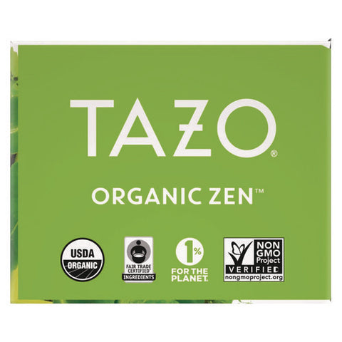 Tea Bags, Organic Zen, 16/box, 6 Boxes/carton