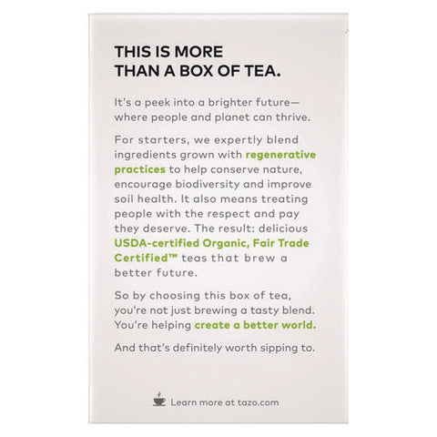 Tea Bags, Organic Zen, 16/box, 6 Boxes/carton