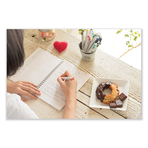 Unione Gel Pen, Retractable, Medium 0.7 Mm, Inspirational Ink-color Assortment, White Barrel, 8/pack