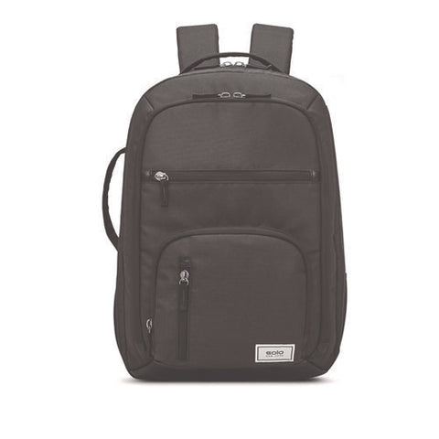 Grand Travel Recycled Tsa Backpack, Fits Devices Up To 17.3", 12.25 X 6.5 X 18.63, Dark Gray