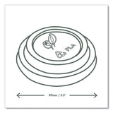 89 Series Hot Cup Lids, Fits 89-series Hot Cups, White, 1,000/carton