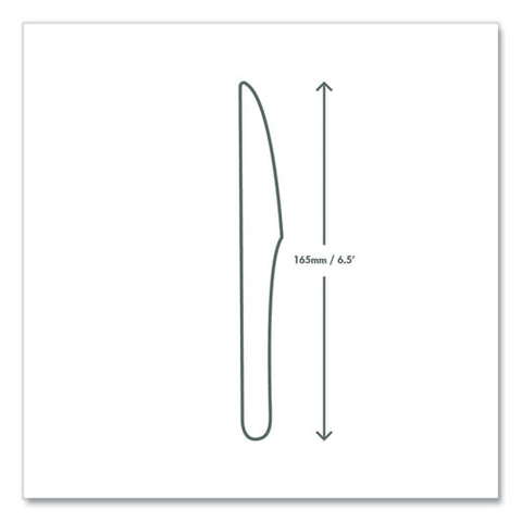 White Cpla Cutlery, Knife, 1,000/carton