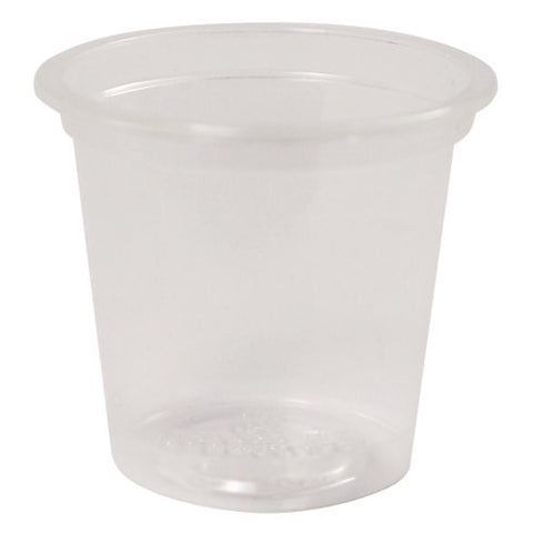 Pla Clear Cold Cups, 1 Oz, Plastic, Clear, 3,000/carton