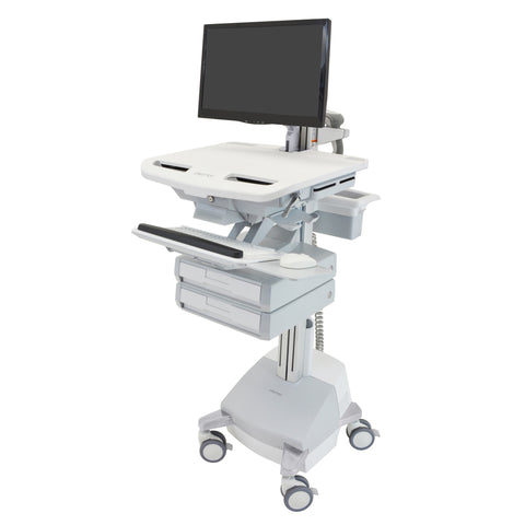 StyleView® Cart with LCD Arm, SLA Powered, 2 Drawers (1x2)