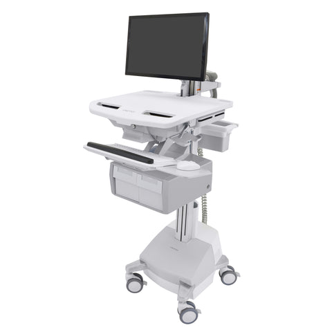 StyleView® Cart with LCD Arm, SLA Powered, 2 Tall Drawers (2x1)