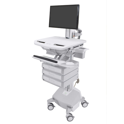 StyleView® Cart with LCD Pivot, LiFe Powered, 3 Drawers (1x3)