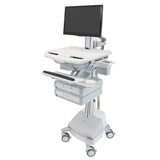 StyleView® Cart with LCD Pivot, SLA Powered, 4 Drawers (3x1+1)