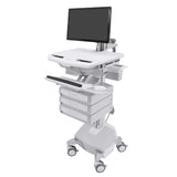 StyleView® Electric Lift Cart with LCD Arm, LiFe Powered, 3 Drawers (1x3)