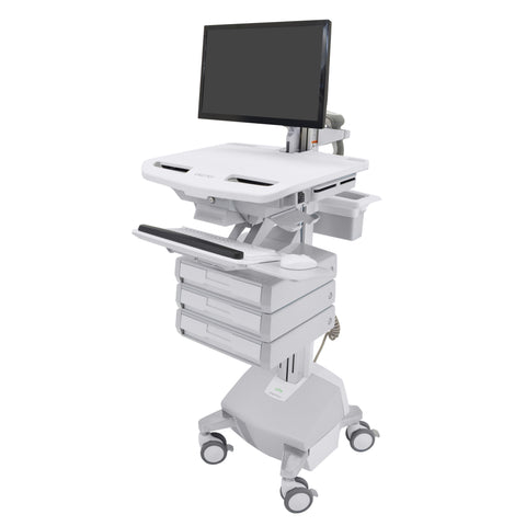 StyleView® Electric Lift Cart with LCD Arm, LiFe Powered, 3 Drawers (1x3)