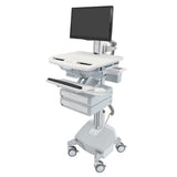 StyleView® Electric Lift Cart with Pivot, LiFe Powered, 2 Drawers (1x2)