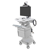 StyleView® Telepresence Cart, Single Monitor, Powered