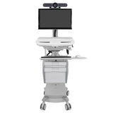 StyleView® Telemedicine Cart, Single Monitor, Powered