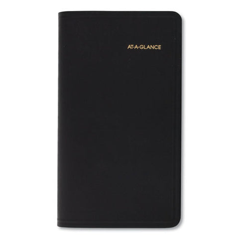 Compact Weekly Appointment Book, 6.25 X 3.25, Black, 2021