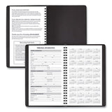 Weekly Appointment Book Ruled For Hourly Appointments, 8.5 X 5.5, Black, 2021