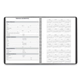 Weekly Appointment Book, Academic, 11 X 8.25, Black, 2021-2022