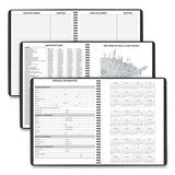 Weekly Appointment Book, Academic, 11 X 8.25, Black, 2021-2022