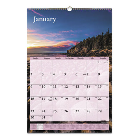 Scenic Monthly Wall Calendar, 15.5 X 22.75, 2022