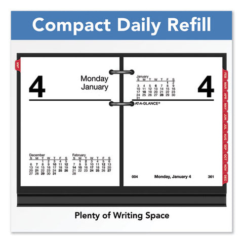 Compact Desk Calendar Refill, 3 X 3.75, White, 2021