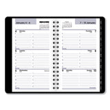 Weekly Pocket Appt. Book, Telephone-address Section, 6 X 3.5, Black, 2021