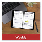 Weekly Pocket Appt. Book, Telephone-address Section, 6 X 3.5, Black, 2021