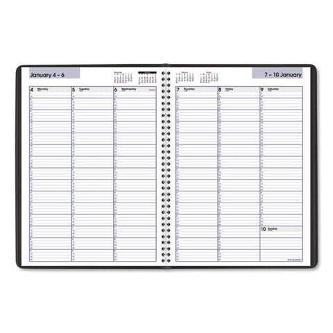 Weekly Appointment Book, 11 X 8, Black, 2021