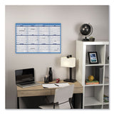 Horizontal Erasable Wall Planner, 36 X 24, Blue-white, 2021
