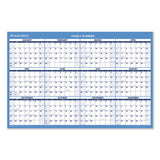 Horizontal Erasable Wall Planner, 36 X 24, Blue-white, 2021
