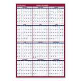 Erasable Vertical-horizontal Wall Planner, 32 X 48, Blue-red, 2022