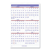 Monthly Wall Calendar With Ruled Daily Blocks, 15.5 X 22.75, White, 2021