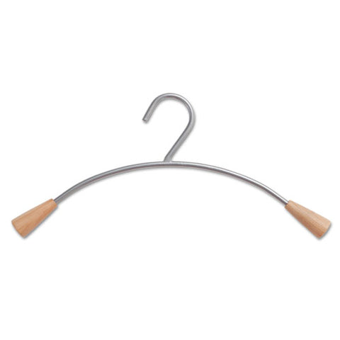 Metal And Wood Coat Hangers, 6-set, Gray-mahogany