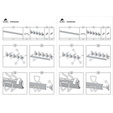 Wall-mount Coat Hooks, Metal, Silver, 22 Lb, 29.92" X 2.95" X 6.45"