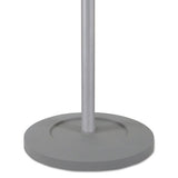 Wavy Coat Tree, Six Hangers-two Knobs-four Hooks, 18.88w X 14d X 68.5h, Silver Steel-wood